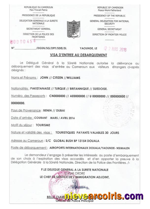CAMEROON e-visa